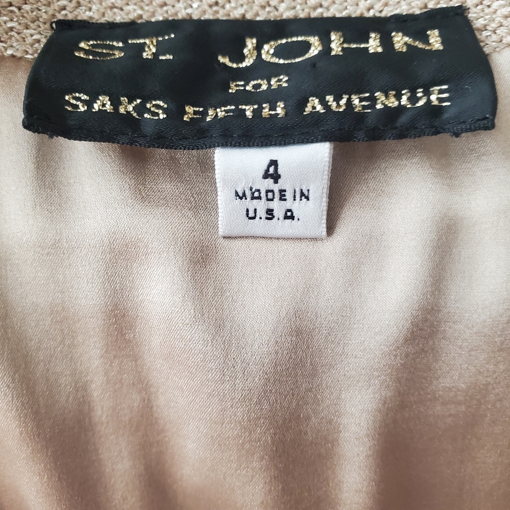 St John for Saks Fifth Avenue size 4 Gold Evening - Picture 8 of 8